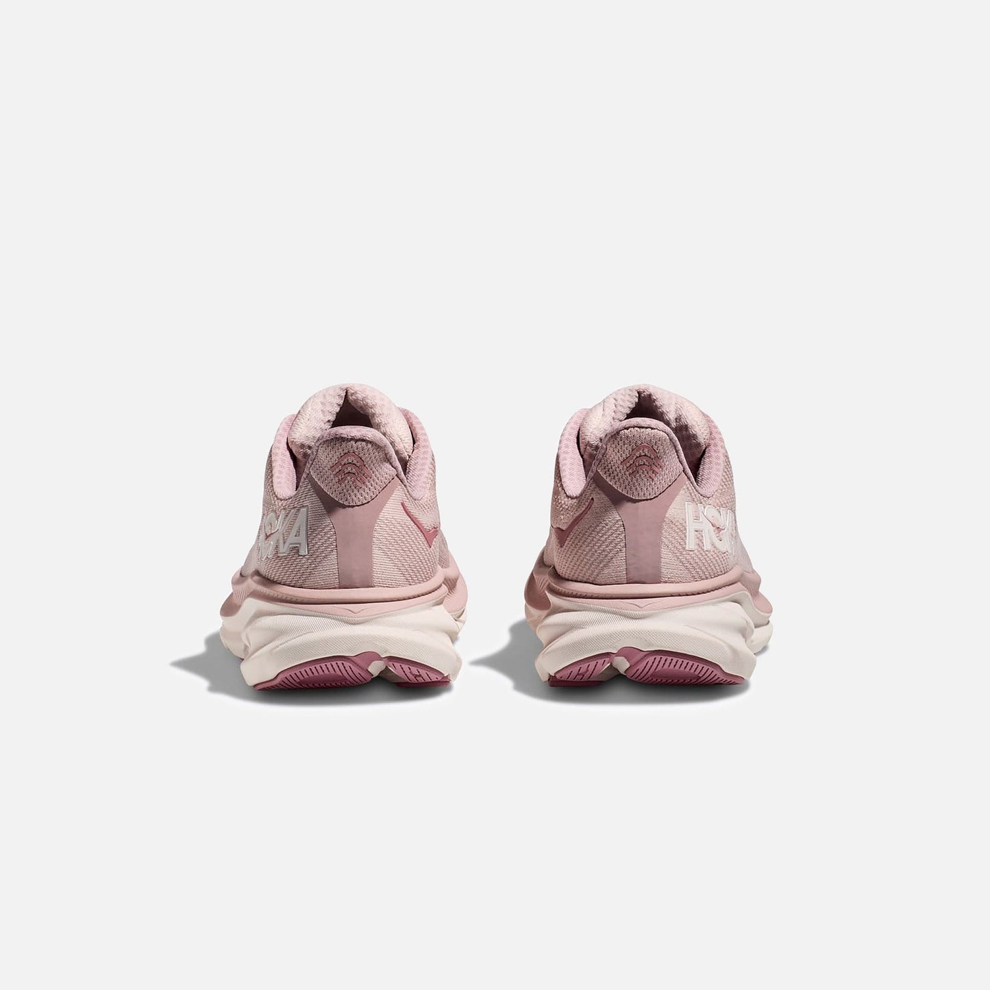 Hoka Women's Clifton 9 running shoe - Pale Mauve/Peach White