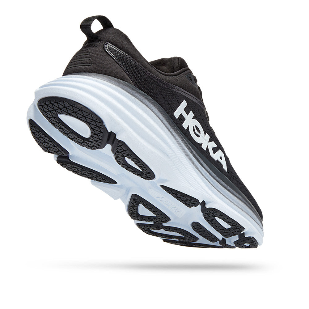 Hoka Bondi 8 Men's Running Shoes - Black & White